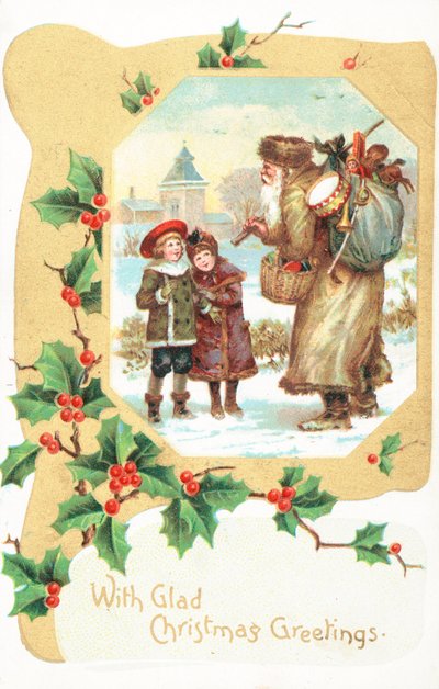 Cartolina di Natale britannica da English School