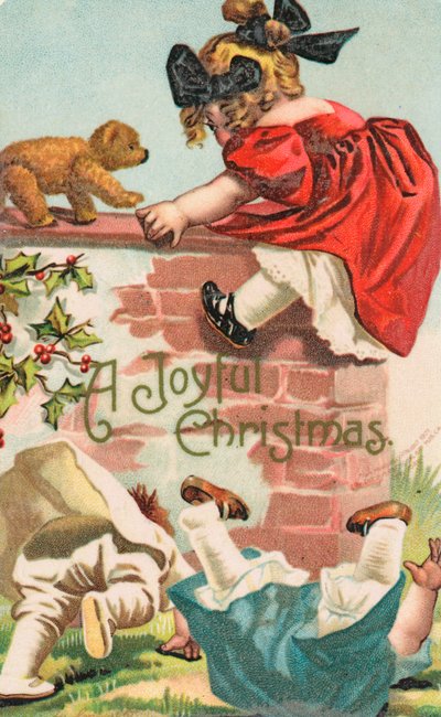 Cartolina di Natale britannica da English School