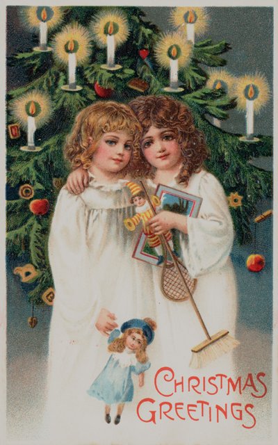 Cartolina di Natale britannica da English School