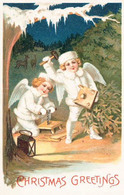 Cartolina di Natale britannica da English School