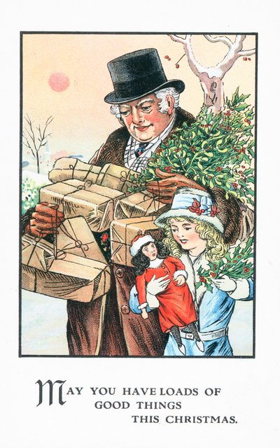 Cartolina di Natale britannica da English School