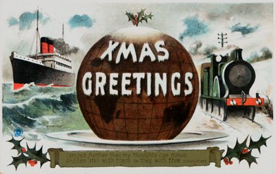 Cartolina di Natale britannica da English School