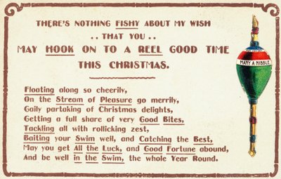 Cartolina di Natale britannica da English School