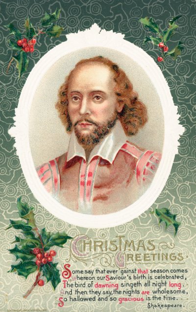 Cartolina di Natale britannica da English School