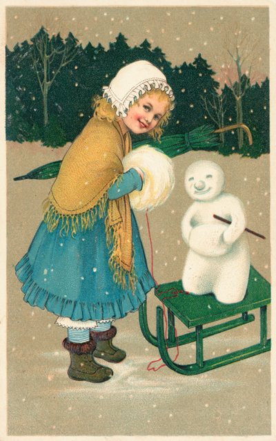 Cartolina di Natale britannica da English School