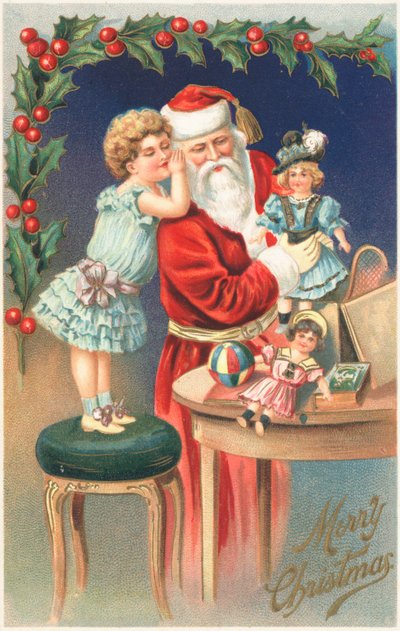 Cartolina di Natale britannica da English School