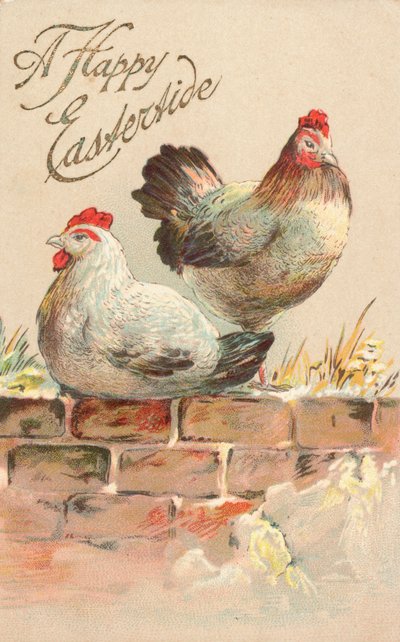 Cartolina di Pasqua britannica da English School