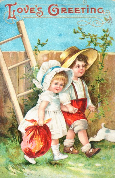 Cartolina di San Valentino britannica da English School