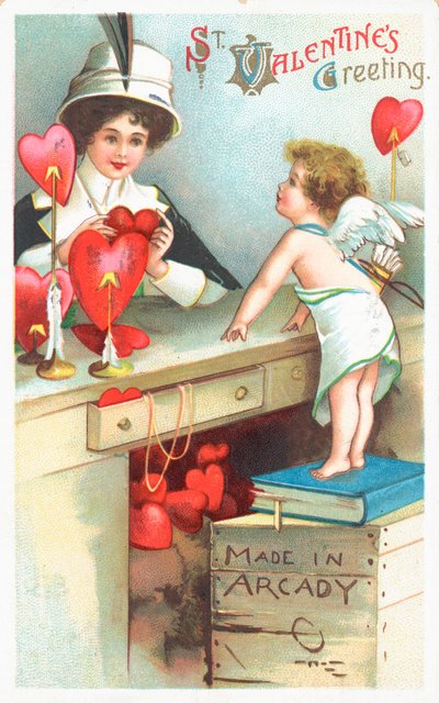 Biglietto di San Valentino britannico da English School