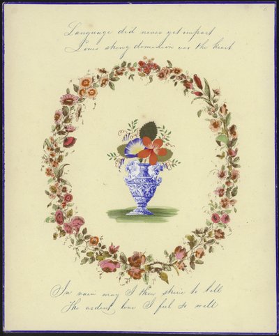 Cartolina di San Valentino britannica da English School