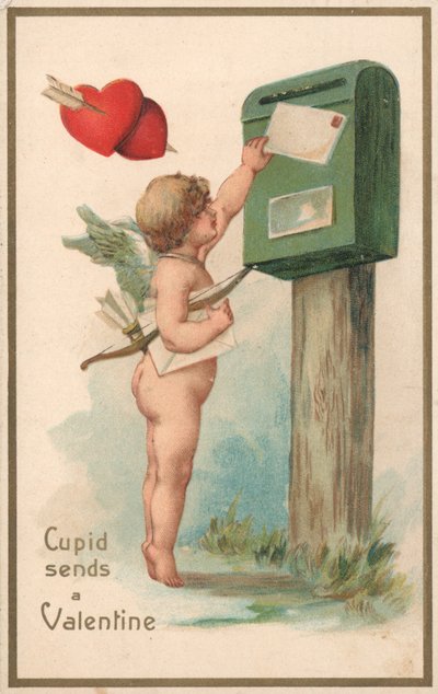 Cartolina di San Valentino britannica da English School