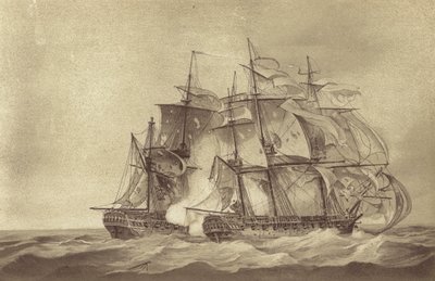 Fregata britannica HMS Santa Margarita, comandata dal capitano Thomas Byam Martin, cattura la fregata francese Tamise, giugno 1796 da English School