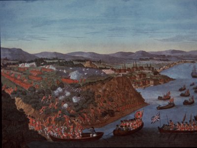 I britannici conquistano Quebec in Canada dai francesi nel 1759 da English School