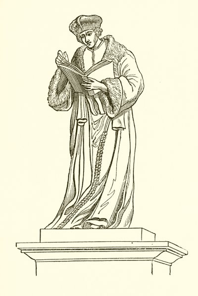 Statua di bronzo di Erasmo a Rotterdam (incisione) da English School