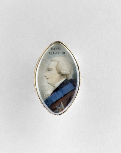 Spilla con ritratto di Re Giorgio III, c. 1770 da English School