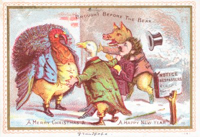 Portato davanti al giudice, cartolina di Natale da English School