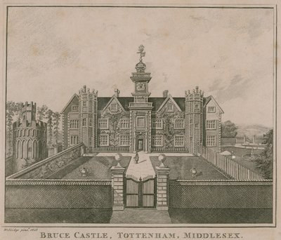 Castello di Bruce, Tottenham, Londra; una vista presa nel 1686 da English School