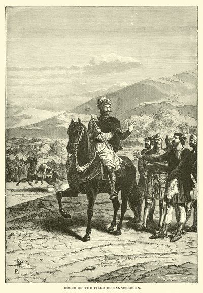 Bruce sul campo di Bannockburn da English School