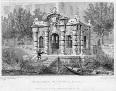 Buckingham Water Gate, Strand, 1830 da English School