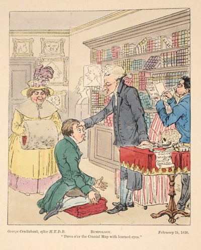 Bumpology, pub. 1826 (incisione colorata a mano) da English School