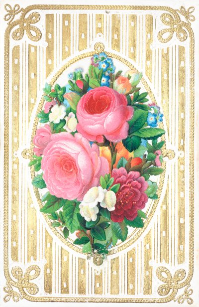 Mazzo di fiori colorati, biglietto da English School