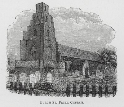 Chiesa di Burgh St Peter (incisione) da English School