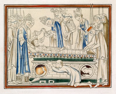 Sepoltura di Edoardo il Confessore, illustrazione da un facsimile di La Vita di San Edoardo il Confessore da English School