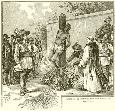 Rogo degli indigeni per il crimine di sacrilegio da English School