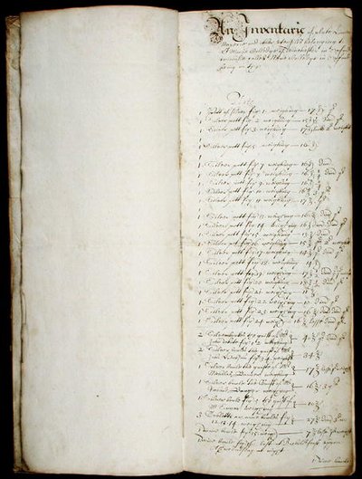 Libro lungo del tesoriere, iniziato nel 1655 da English School