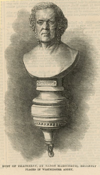 Busto di Thackeray da English School