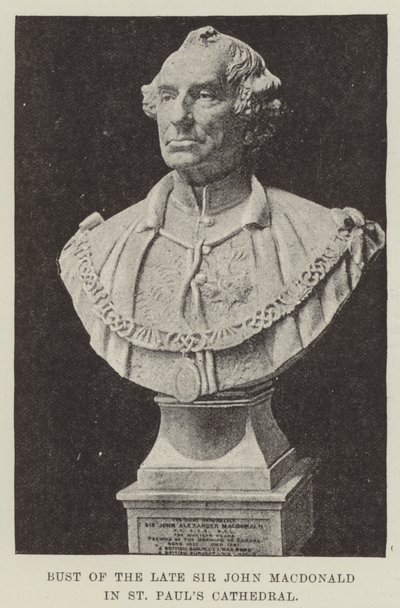 Busto del defunto Sir John Macdonald nella Cattedrale di St Paul da English School