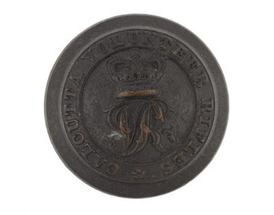 Bottone, Calcutta Volunteer Rifles, prima del 1901 da English School