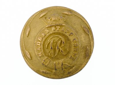 Bottone, Corpo di Stato Maggiore di Madras, 1861-1876 da English School