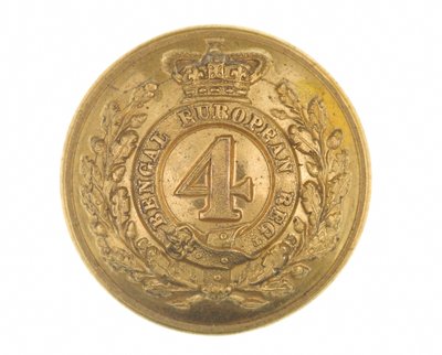 Bottone, ufficiale, 4º Reggimento Europeo del Bengala, 1855-1861 da English School