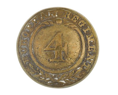 Bottone, altri ranghi, 4º Reggimento Europeo del Bengala, 1855-1861 da English School