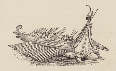 Cesare, Guerra Gallica: Nave da guerra romana da English School