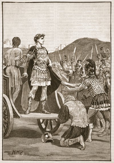 Cesare si rivolge alle legioni malcontente nel Campo Marzio da English School