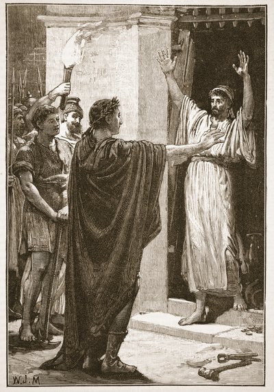 Cesare si impossessa del tesoro nel Tempio di Saturno da English School