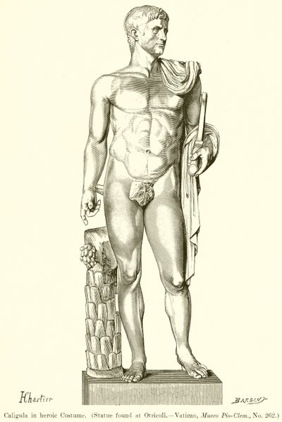 Caligola in costume eroico da English School