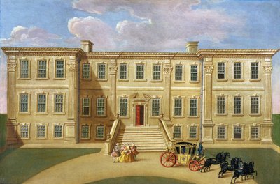 Calke Hall, Derbyshire, la sede di Sir Henry Harpur, baronetto, c.1734 da English School