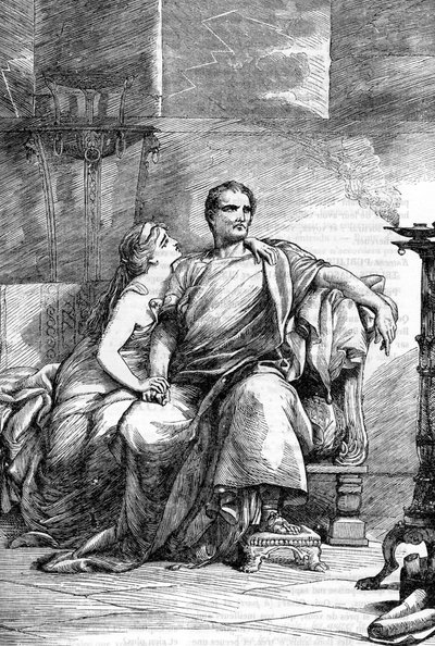 Calpurnia e Cesare - Giulio Cesare - La tragedia di Giulio Cesare - Illustrazione in 