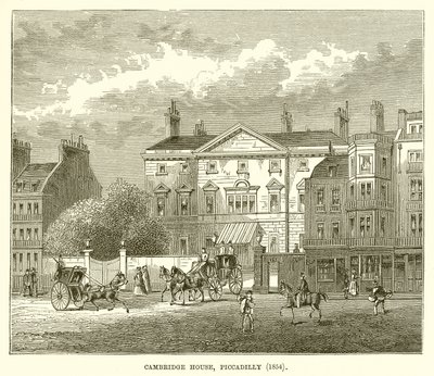Cambridge House, Piccadilly (1854) da English School