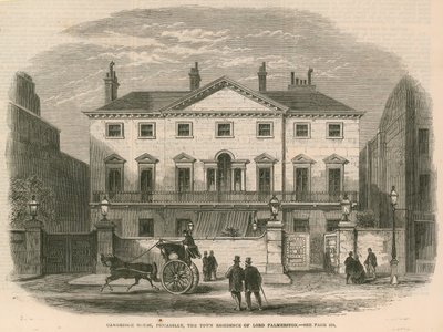 Cambridge House, Piccadilly, Londra, la residenza cittadina di Lord Palmerston da English School