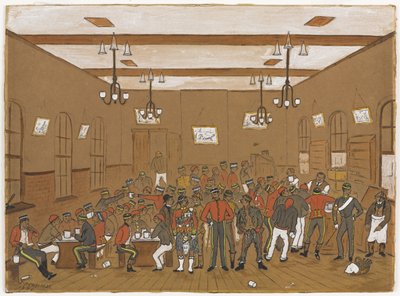 Mensa con uomini della 7ª Guardia Dragoni, 3ª Ussari, Scots Greys e 10ª Ussari da English School