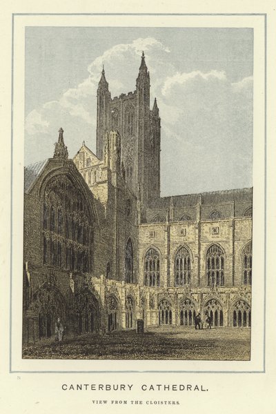 Cattedrale di Canterbury, vista dai chiostri da English School