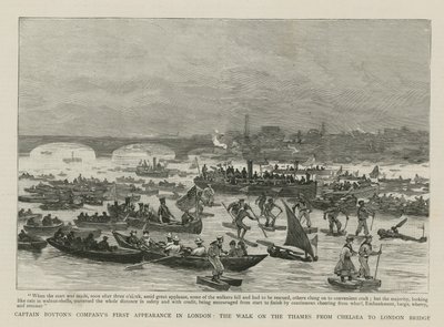 La prima apparizione della compagnia di Captain Boyton a Londra da English School