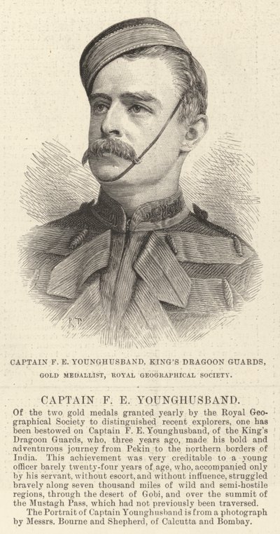 Capitano F E Younghusband, Guardie Dragoni del Re, Medaglia d