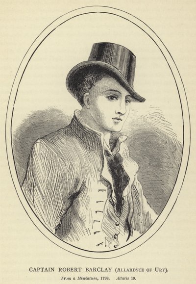 Capitano Robert Barclay, Allardyce di Ury, da una miniatura, 1798, Aetatis 19 da English School
