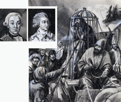 Prigioniero e folla arrabbiata da English School