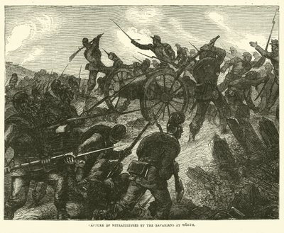 Cattura delle mitragliatrici da parte dei bavaresi a Worth, agosto 1870 da English School